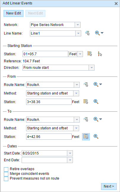 Choosing the Stationing method