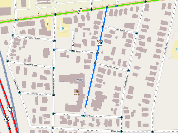 New events added to a route by providing length from a referent offset location